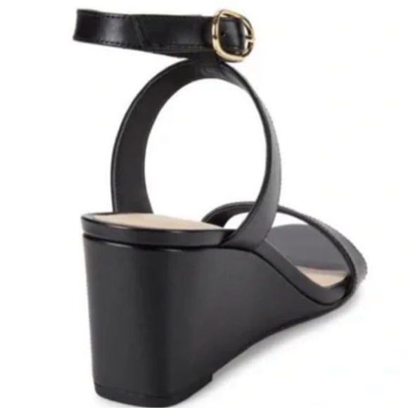 🌹STUART WEITZMAN🌹 Ave Strappy Wedge Sandals In Black Size: 7.5 - Picture 4 of 15